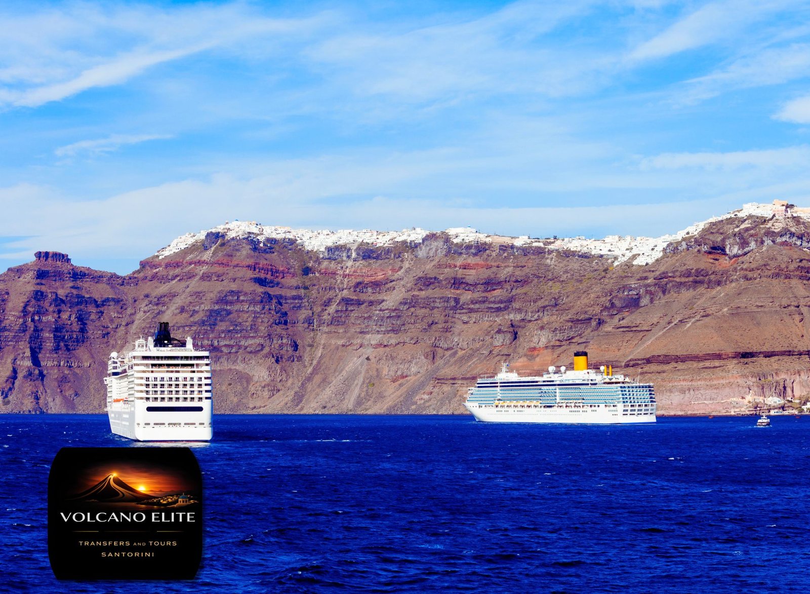 Santorini tours and transfer services, specially designed for cruise ship visitors
