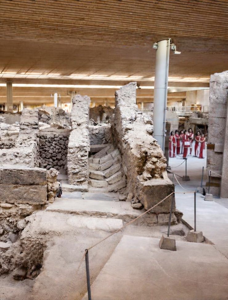 Akrotiri Archaeological site Group Tours in Santorini island
