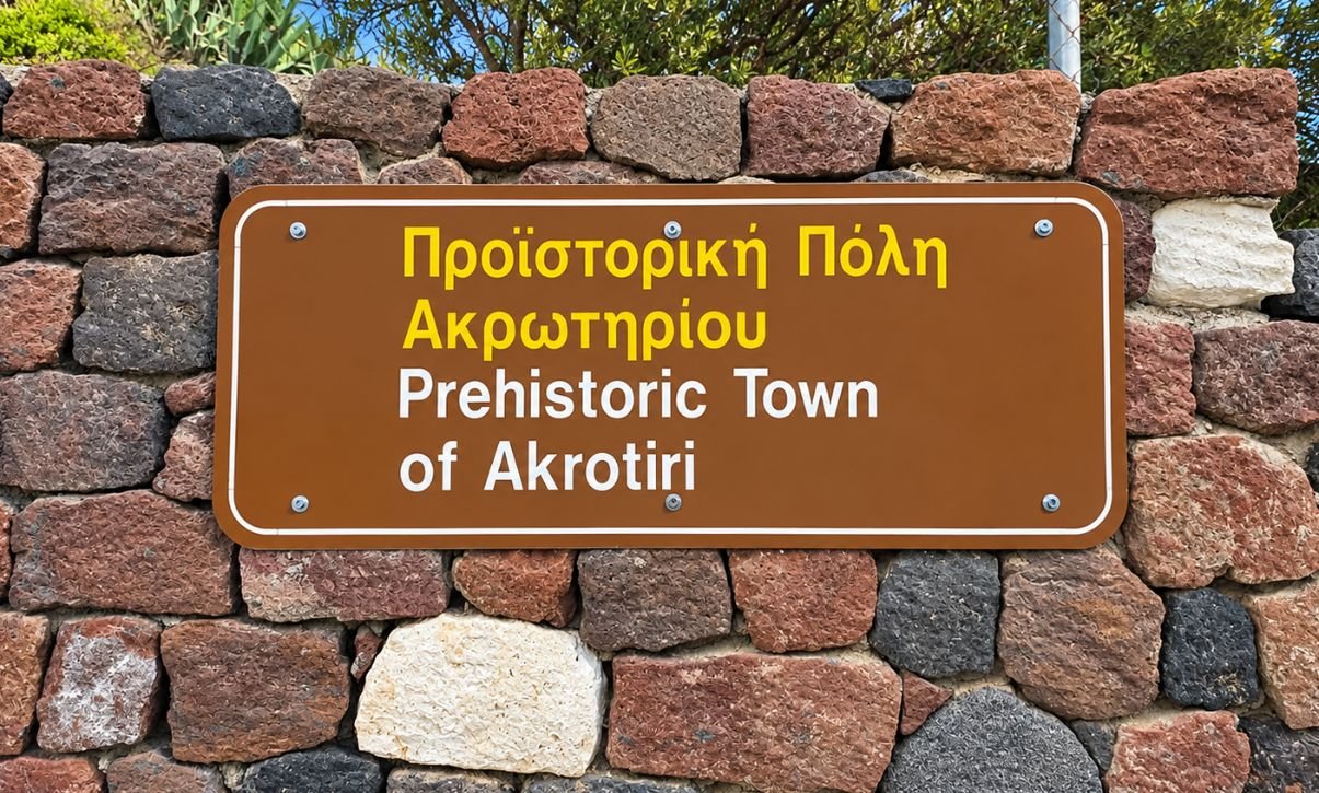 Tour to Akrotiri Archaeological Site Prehistoric Town of Akrotiri in Santorini