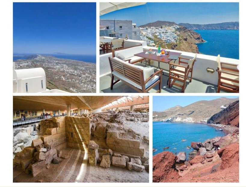 4 Hours Private Tour with Akrotiri Archaeological Site-Oia and Red Beach in Santorini