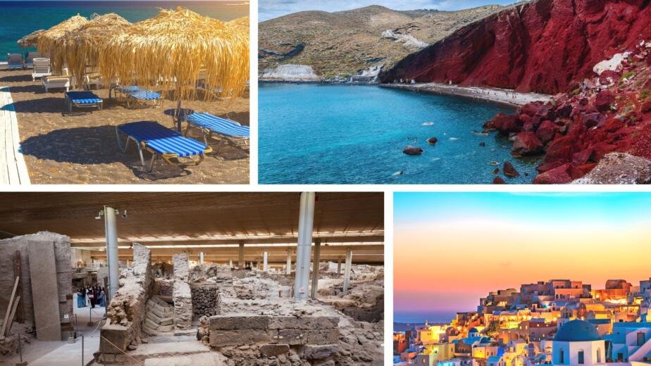 Private Full-Day Santorini Tour Akrotiri, Red Beach, Black Beach, Pyrgos, Firostefani, Oia & Sunset