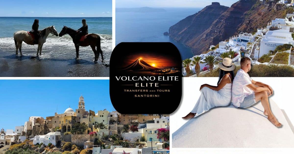 Private Full-Day Tour in Santorini with Horse Riding Black Beach, Emporio, Pyrgos, Oia by Volcano Elite